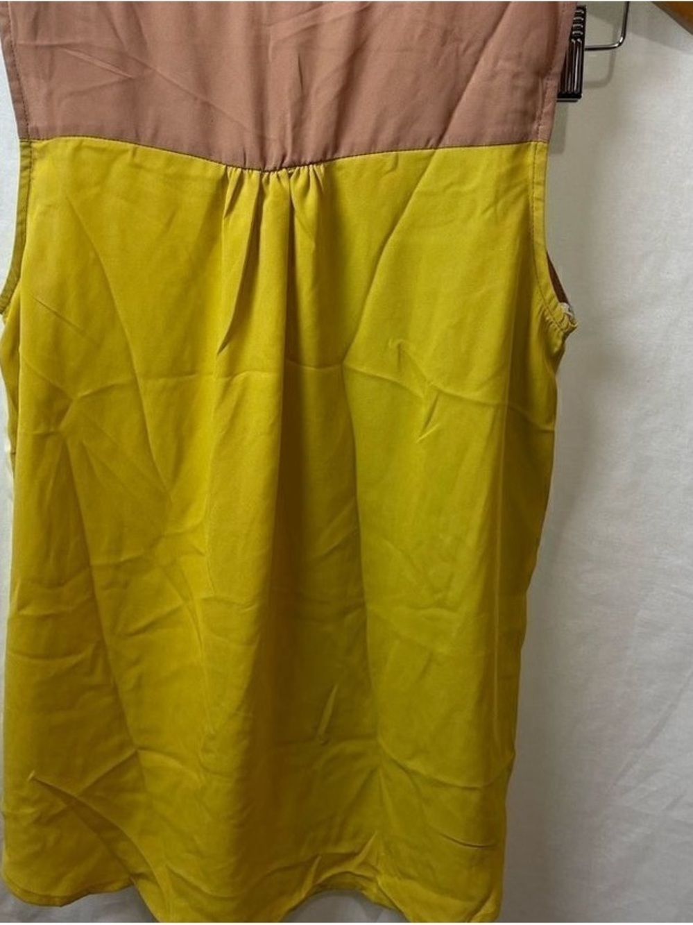 Colorblock Yellow and Tan A-Line Women's Skirt